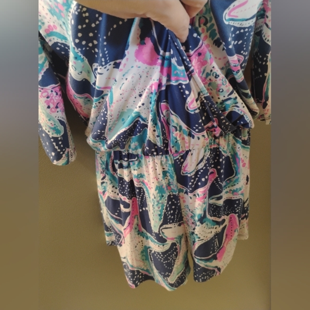 Lilly Pulitzer Madilyn Starfish Romper Size Small Women's * Missing Belt - Picture 8 of 8